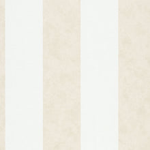 34413 Thick Stripe Flora White and Beige Wallpaper By Galerie