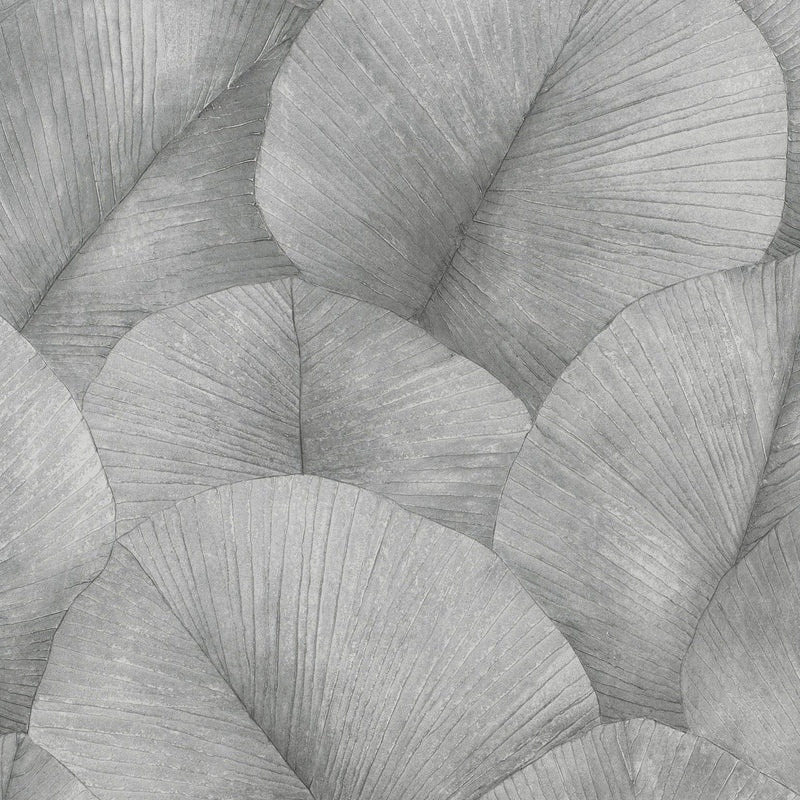 34508 Palm Leaf The New Design Book Grey Wallpaper By Galerie