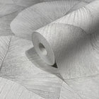 34509 Palm Leaf The New Design Book Grey Wallpaper By Galerie