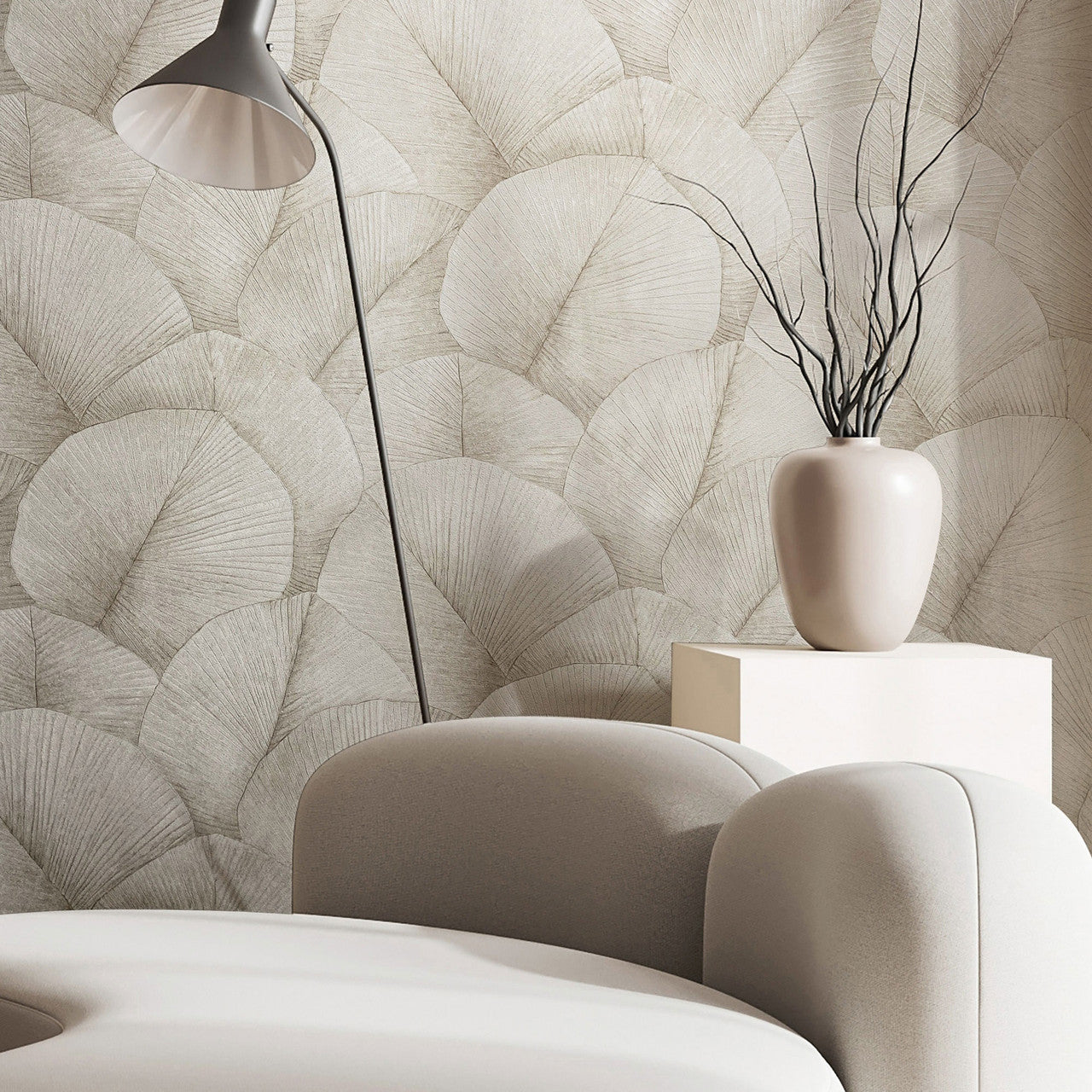 34510 Palm Leaf The New Design Book Beige Wallpaper By Galerie