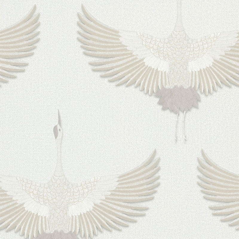 34529 Stork The New Design Book White and Beige Wallpaper By Galerie