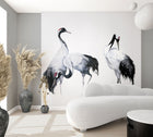 34596 Painted Crane Mural Kumano Wallpaper By Galerie