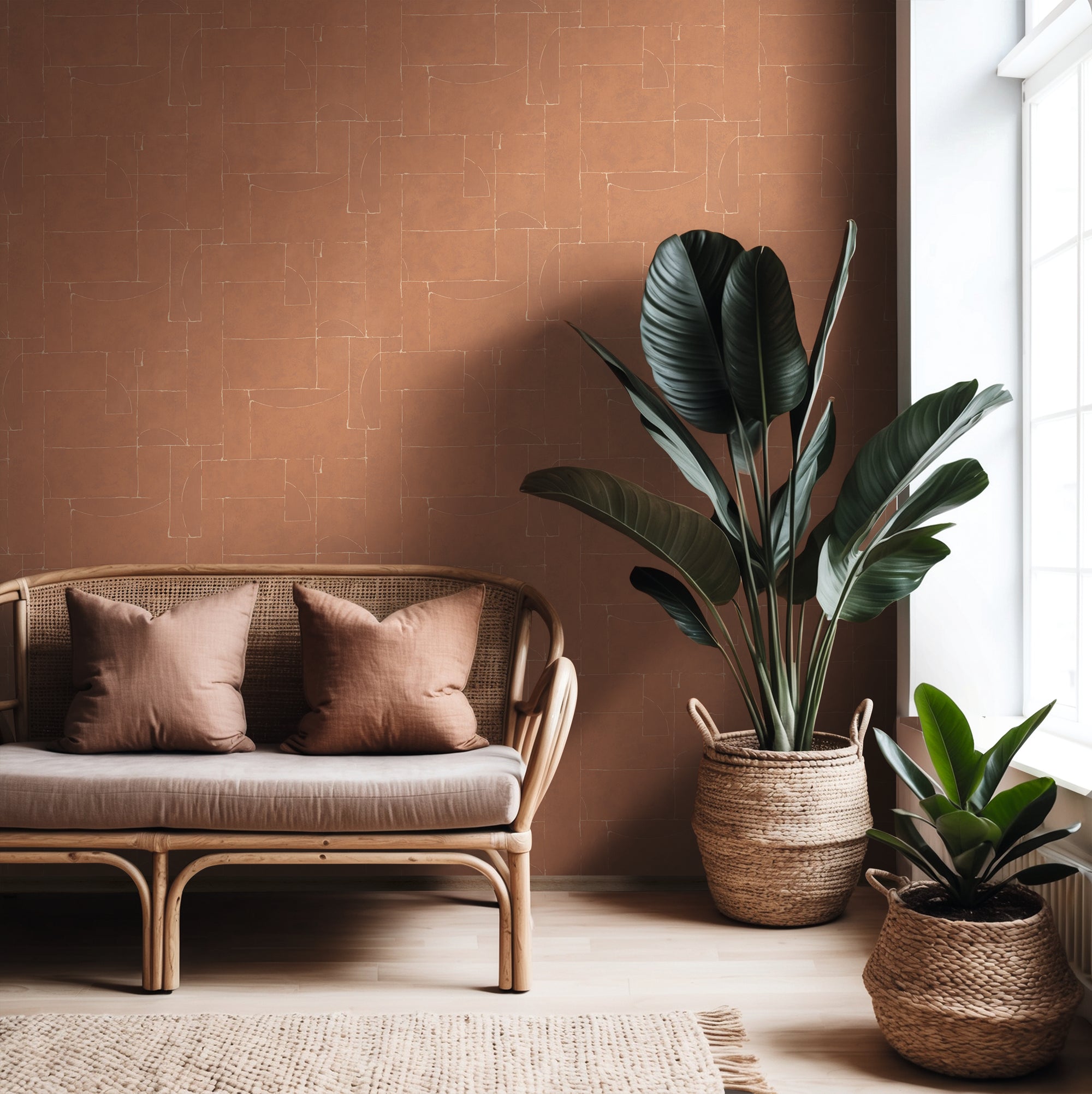 34605 Wallpaper 001 Red & Orange Wallpaper by Galerie