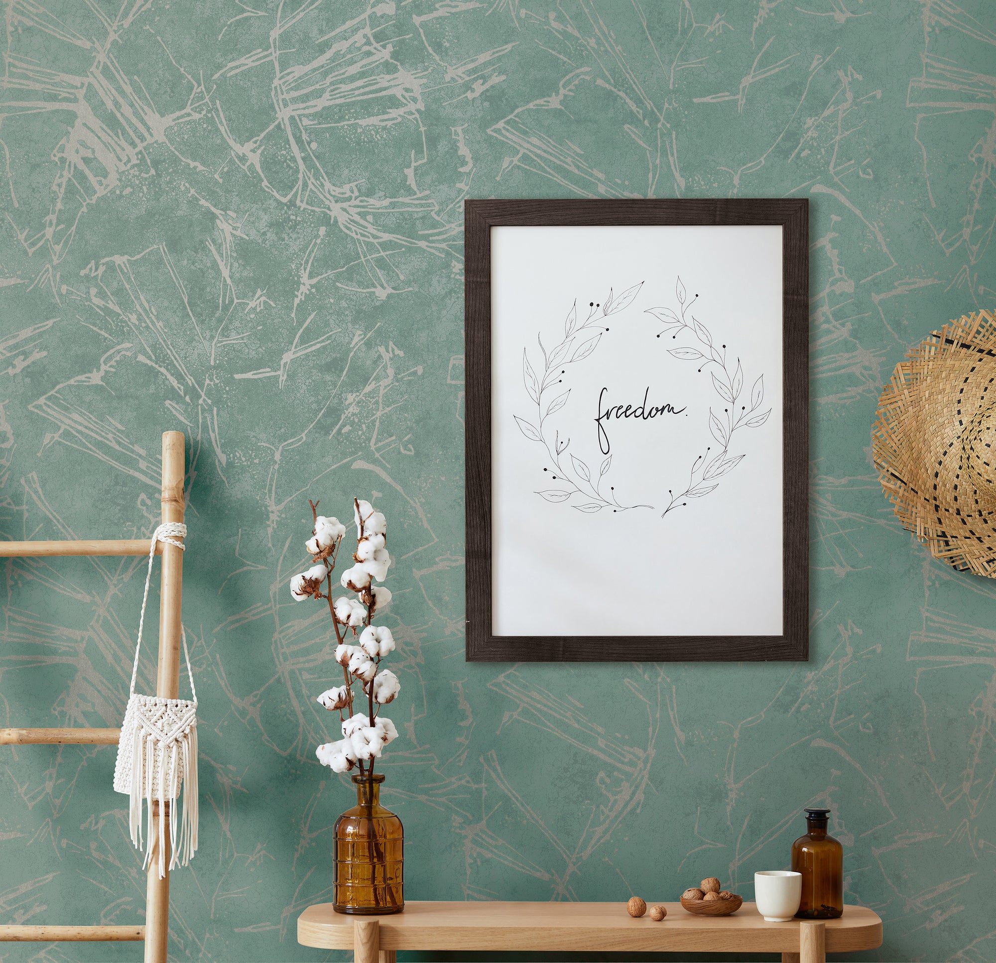 34617 Wallpaper 004 Green Wallpaper by Galerie