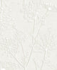 Silhouette Flowers Silver Grey Riviera Maison Wallpaper by Eijffinger