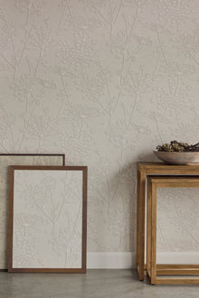 350510 Silhouette Flowers Silver Grey Wallpaper by Eijffinger