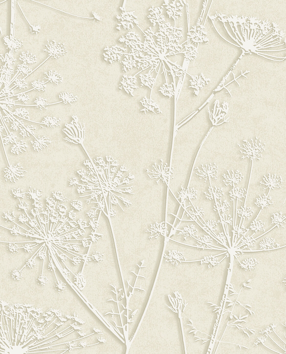 350511 Silhouette Flowers White/Cream Wallpaper by Eijffinger