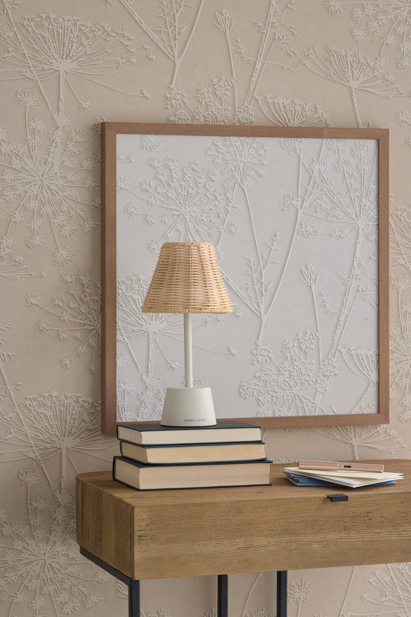 350512 Silhouette Flowers Beige/Sand Wallpaper by Eijffinger