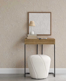 350512 Silhouette Flowers Beige/Sand Wallpaper by Eijffinger