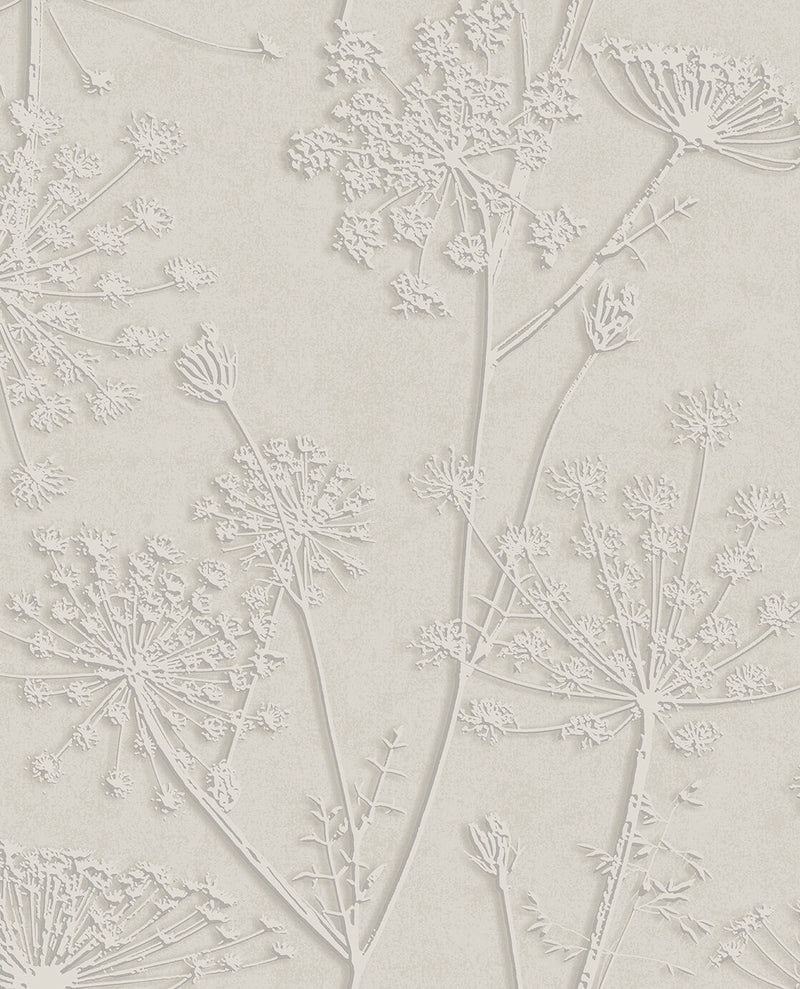 350513 Silhouette Flowers Brown/Taupe Wallpaper by Eijffinger