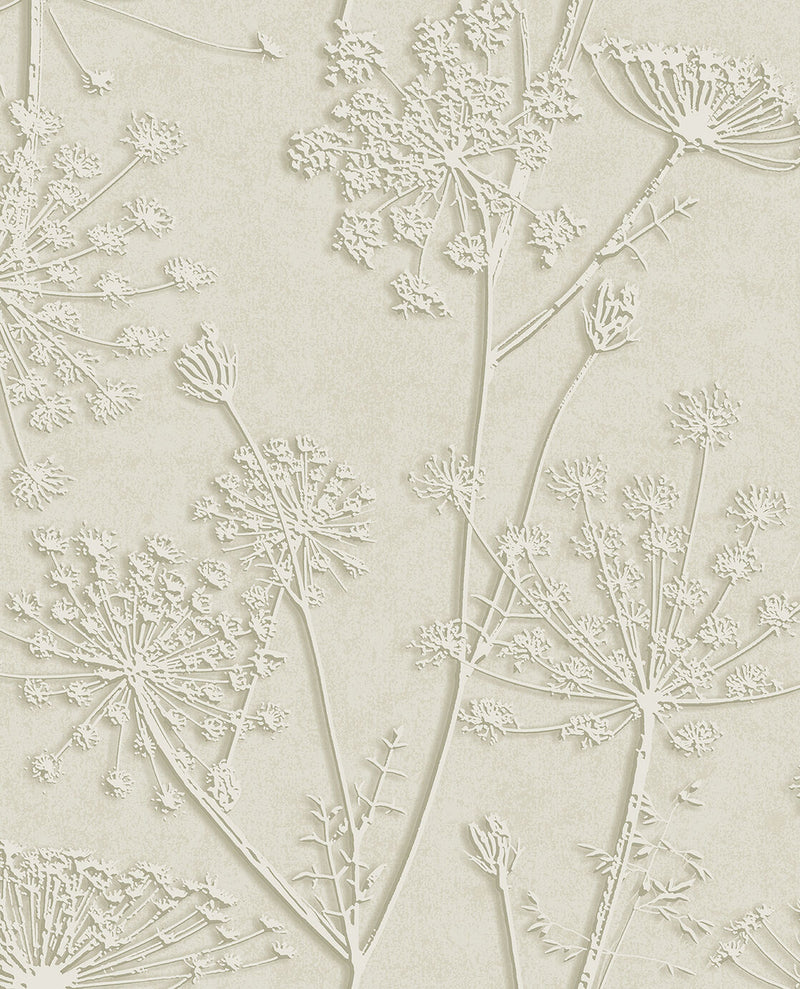 350514 Silhouette Flowers Green Wallpaper by Eijffinger