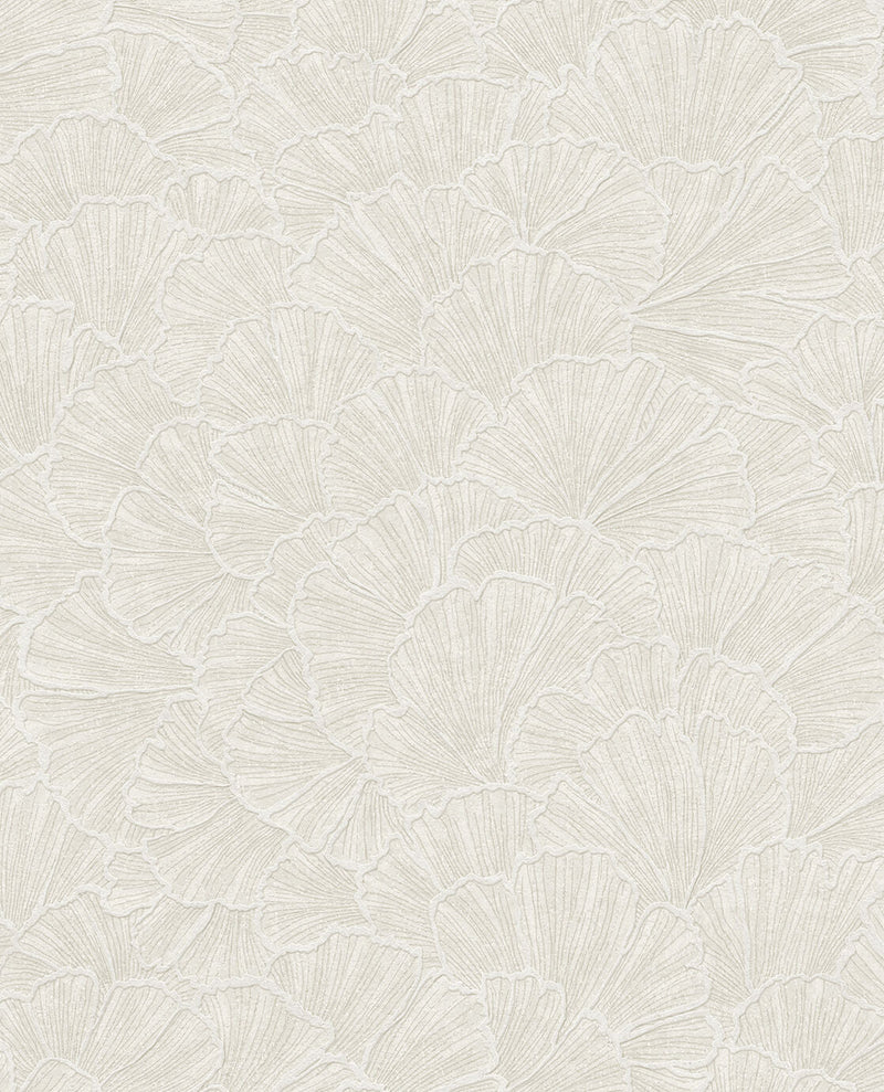 350520 Ginkgo White/Cream Wallpaper by Eijffinger