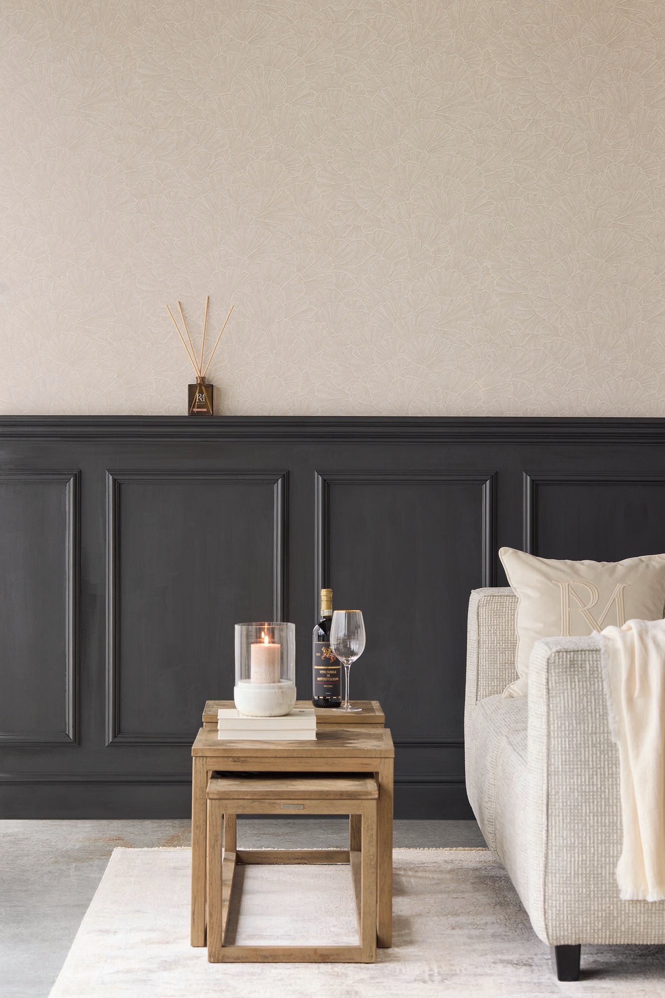 350520 Ginkgo White/Cream Wallpaper by Eijffinger