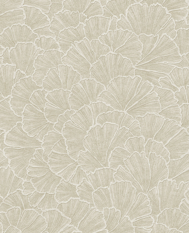 350521 Ginkgo Beige/Sand Wallpaper by Eijffinger