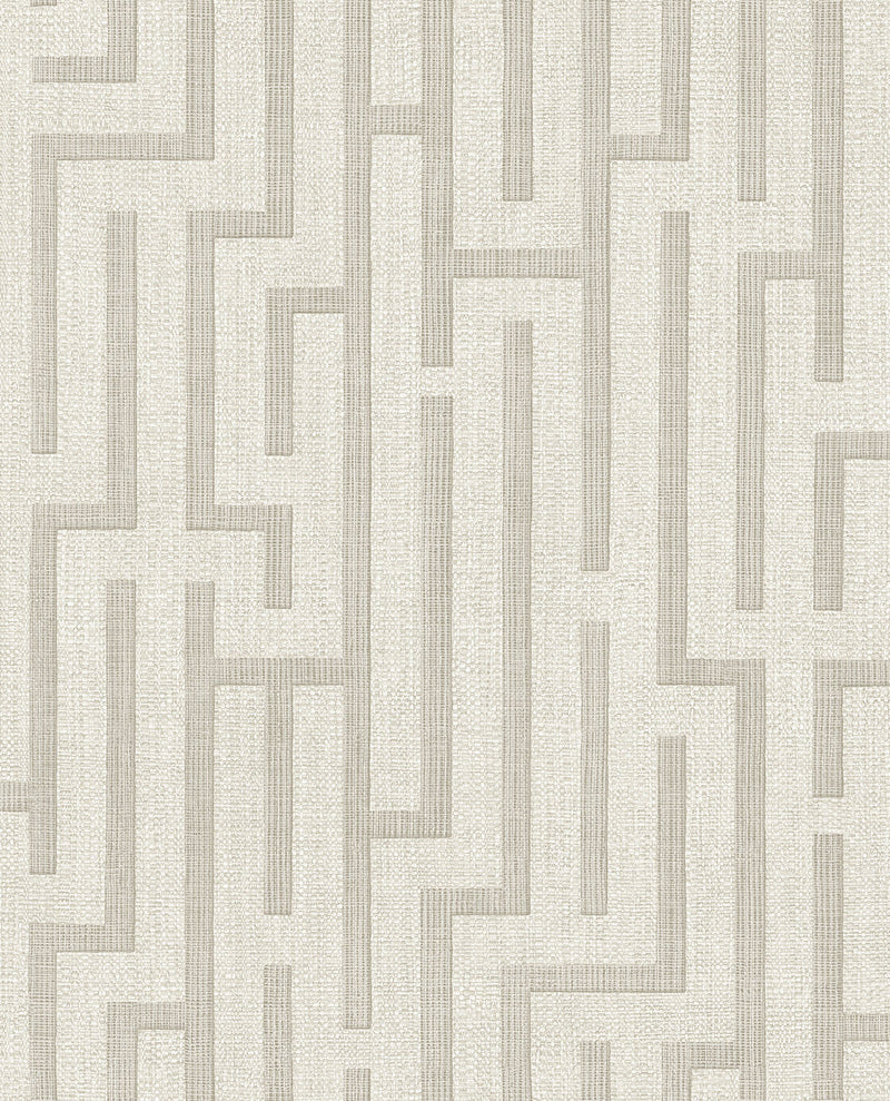 350530 Linen Trellis White/Cream Wallpaper by Eijffinger