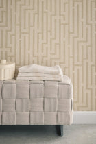 350531 Linen Trellis Beige/Sand Wallpaper by Eijffinger