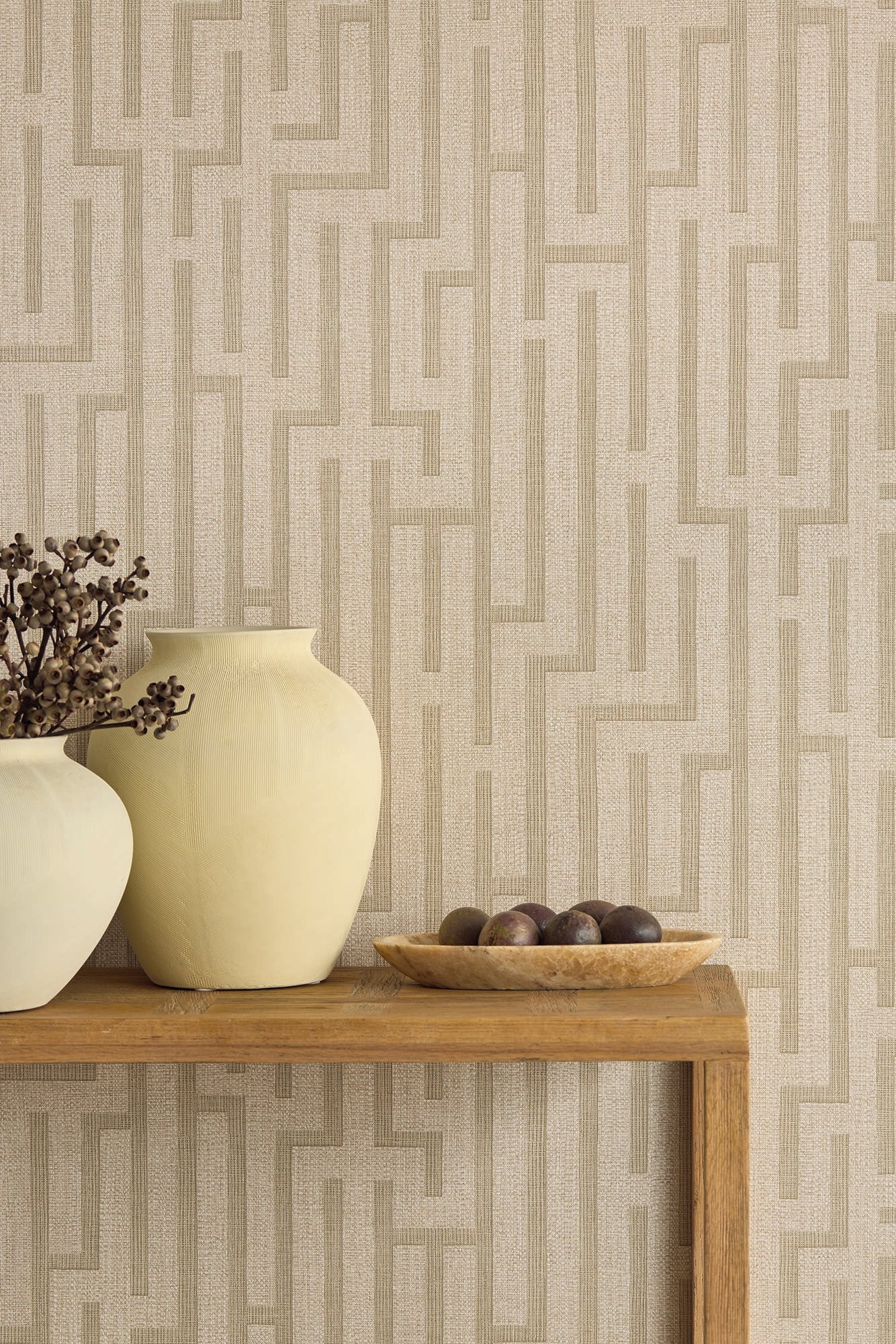 350531 Linen Trellis Beige/Sand Wallpaper by Eijffinger