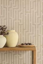 350531 Linen Trellis Beige/Sand Wallpaper by Eijffinger