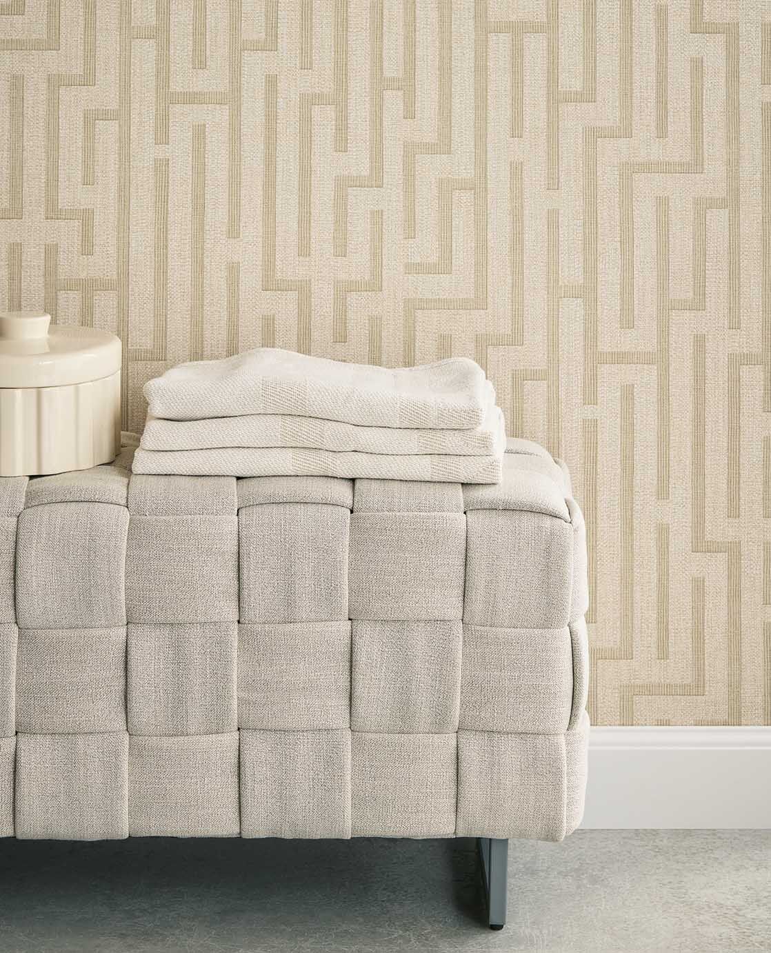 350531 Linen Trellis Beige/Sand Wallpaper by Eijffinger