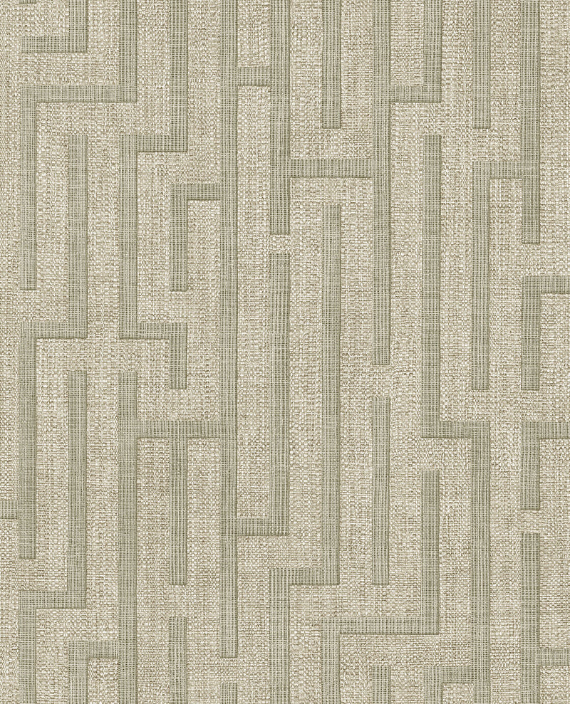 350532 Linen Trellis Green Wallpaper by Eijffinger