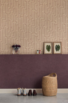 350534 Linen Trellis Pink/Terracotta Wallpaper by Eijffinger