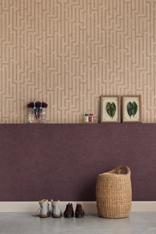 350534 Linen Trellis Pink/Terracotta Wallpaper by Eijffinger