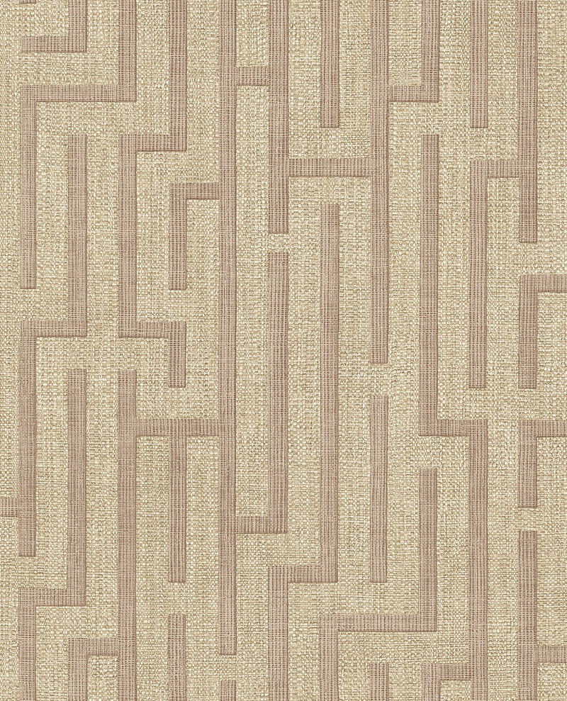 350534 Linen Trellis Pink/Terracotta Wallpaper by Eijffinger