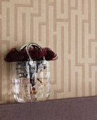 350534 Linen Trellis Pink/Terracotta Wallpaper by Eijffinger