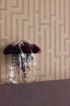 350534 Linen Trellis Pink/Terracotta Wallpaper by Eijffinger