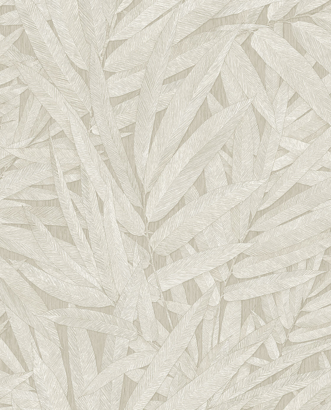 350540 Structured Leaves White/Cream Wallpaper by Eijffinger