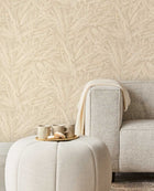 350540 Structured Leaves White/Cream Wallpaper by Eijffinger