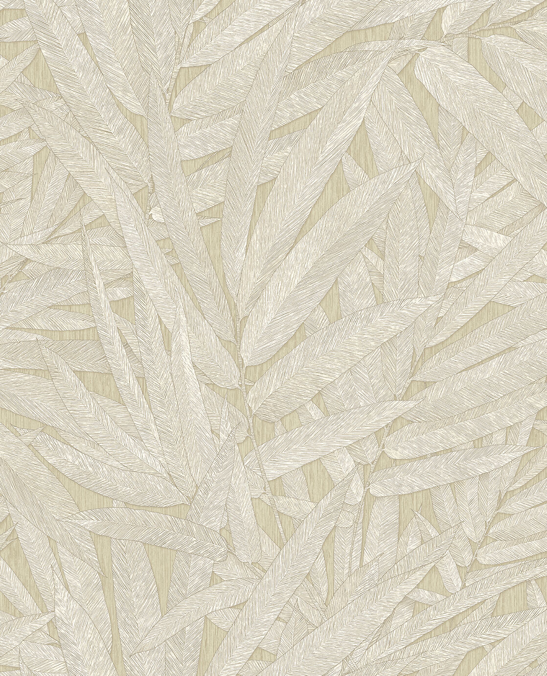 350541 Structured Leaves Beige/Sand Wallpaper by Eijffinger