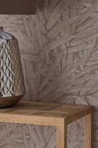350542 Structured Leaves Brown/Taupe Wallpaper by Eijffinger