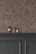 350544 Structured Leaves Brown Wallpaper by Eijffinger