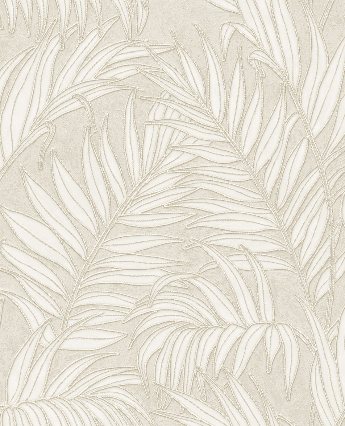 350550 Stringed Leaves White/Cream Wallpaper by Eijffinger