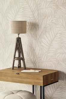 350551 Stringed Leaves Natural Wallpaper by Eijffinger