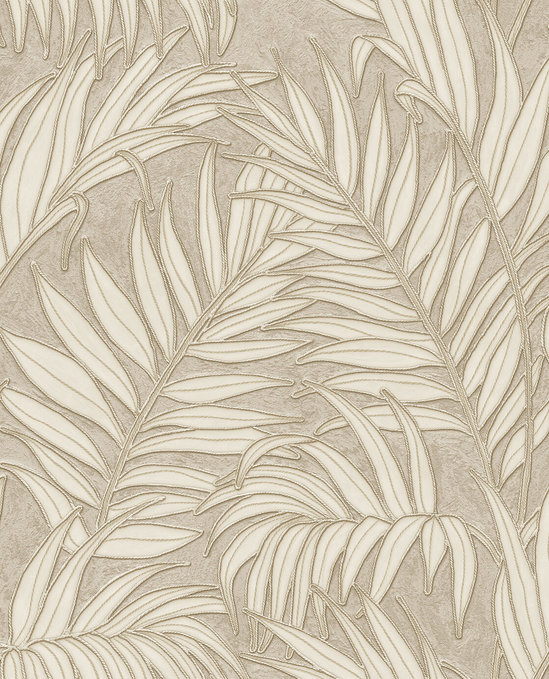 350553 Stringed Leaves Beige/Sand Wallpaper by Eijffinger