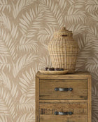 350553 Stringed Leaves Beige/Sand Wallpaper by Eijffinger