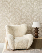 350554 Stringed Leaves Brown/Taupe Wallpaper by Eijffinger
