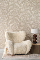 350554 Stringed Leaves Brown/Taupe Wallpaper by Eijffinger