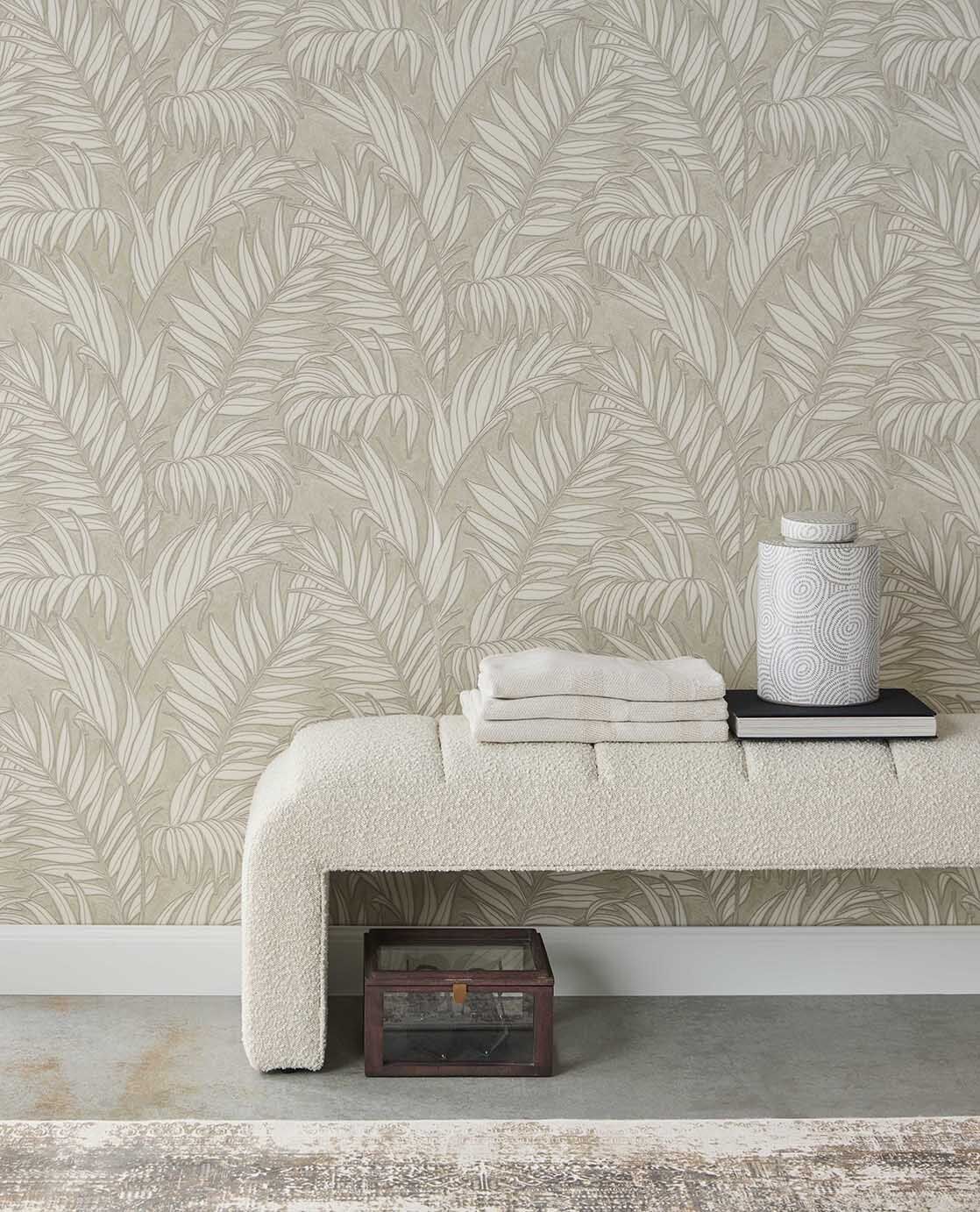 350555 Stringed Leaves Green Wallpaper by Eijffinger