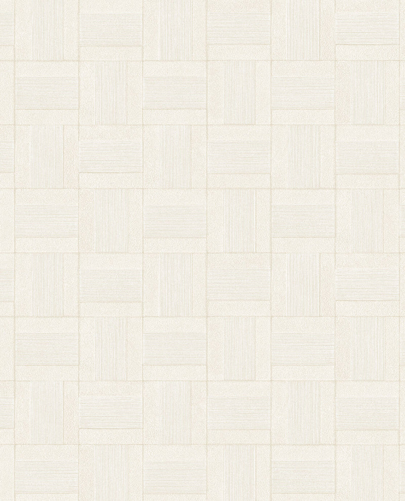 350560 Squares White/Cream Wallpaper by Eijffinger
