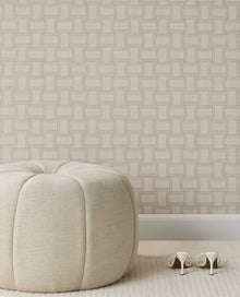 350561 Squares Natural Wallpaper by Eijffinger