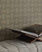 350564 Squares Green Wallpaper by Eijffinger