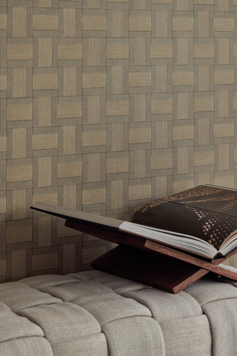 350564 Squares Green Wallpaper by Eijffinger