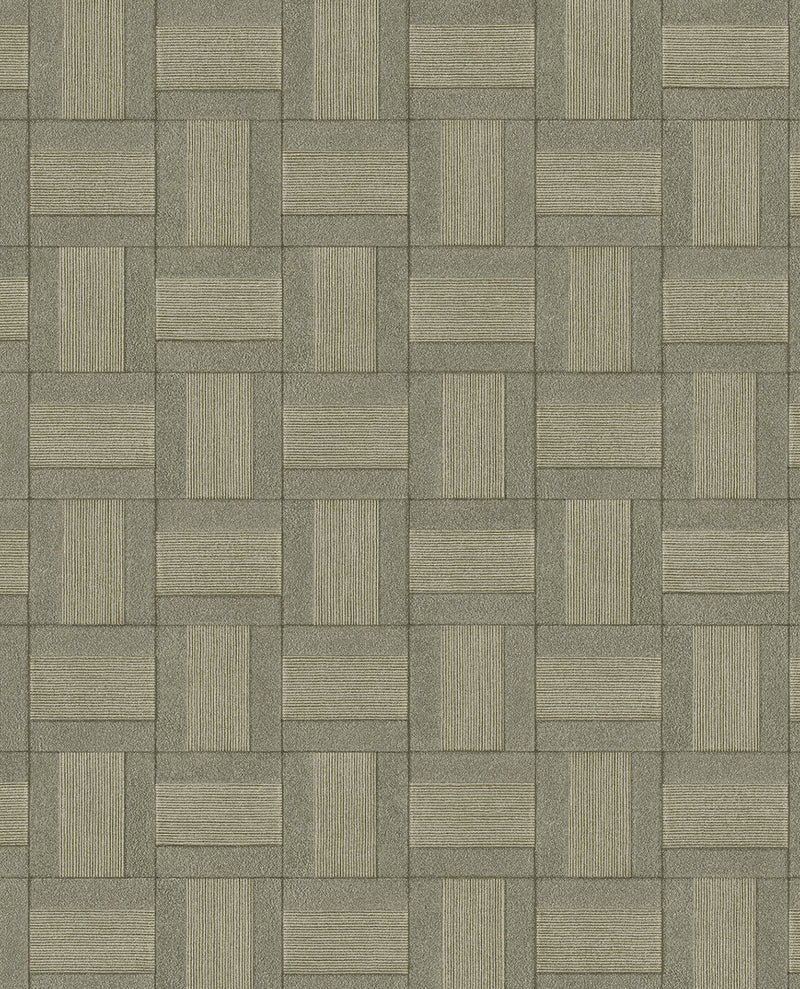 350564 Squares Green Wallpaper by Eijffinger