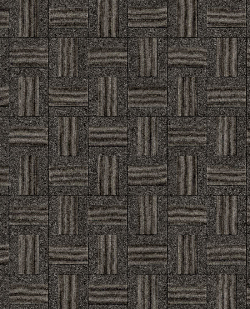 350566 Squares Brown/Taupe Wallpaper by Eijffinger
