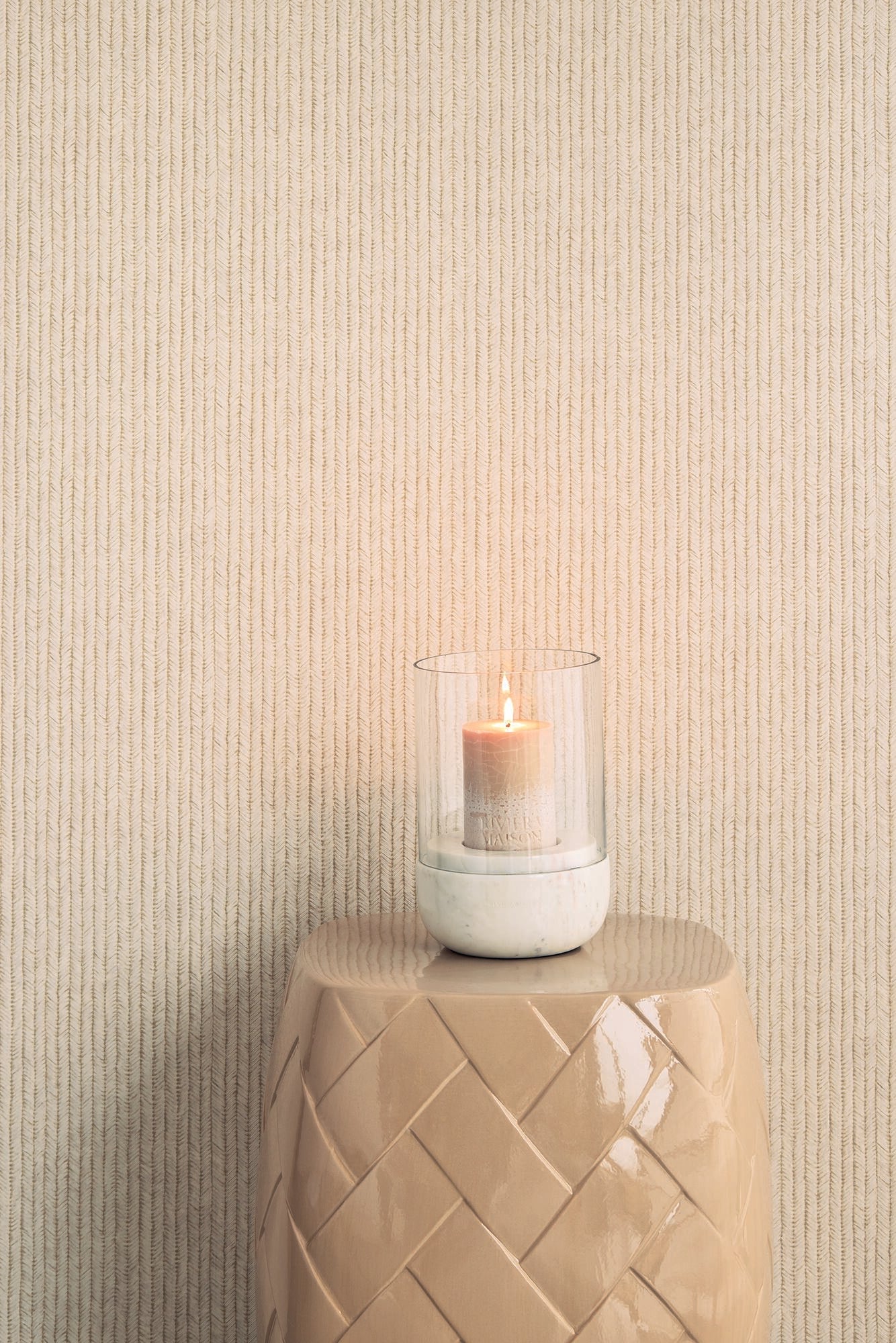 350571 Corduroy Rib Natural Wallpaper by Eijffinger