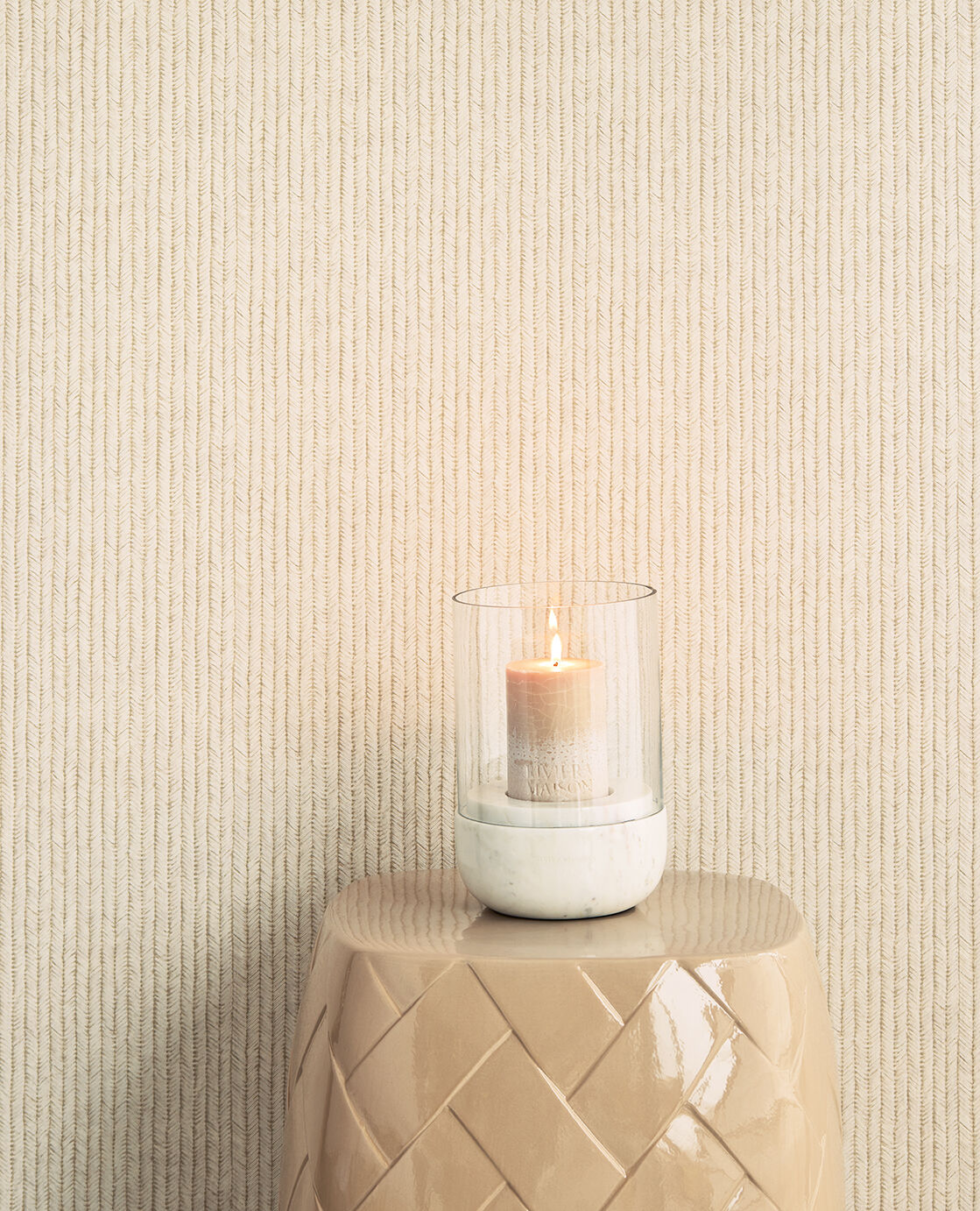350571 Corduroy Rib Natural Wallpaper by Eijffinger