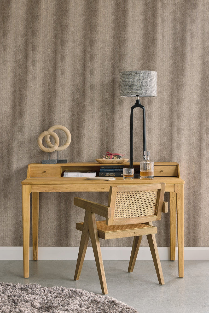 350575 Corduroy Rib Brown/Taupe Wallpaper by Eijffinger